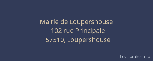 Mairie de Loupershouse
