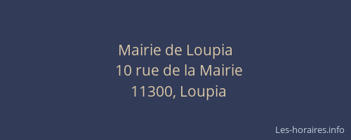 Mairie de Loupia