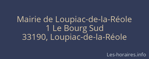 Mairie de Loupiac-de-la-Réole