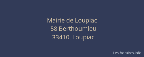 Mairie de Loupiac