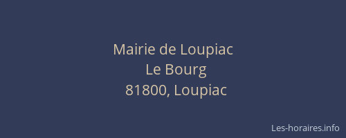 Mairie de Loupiac