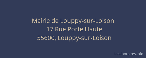 Mairie de Louppy-sur-Loison