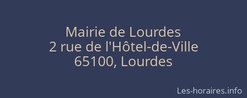 Mairie de Lourdes
