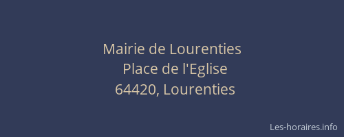 Mairie de Lourenties