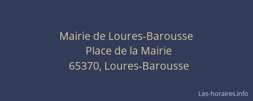 Mairie de Loures-Barousse