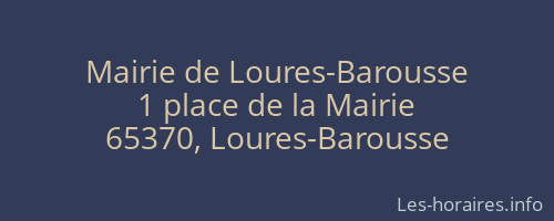 Mairie de Loures-Barousse