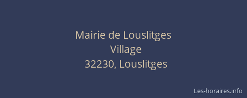 Mairie de Louslitges