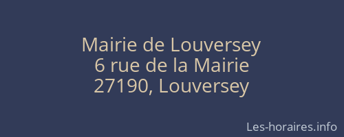 Mairie de Louversey