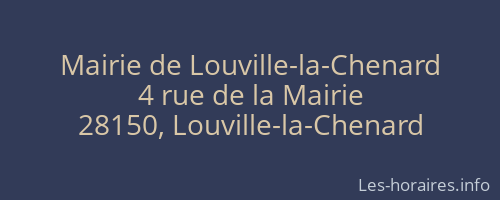 Mairie de Louville-la-Chenard