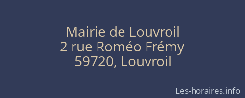 Mairie de Louvroil