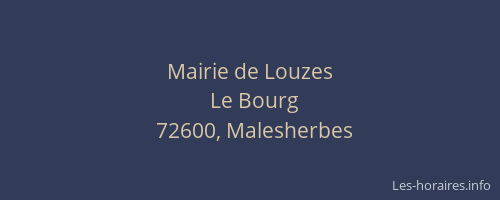 Mairie de Louzes