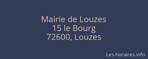 Mairie de Louzes