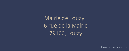 Mairie de Louzy
