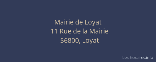 Mairie de Loyat