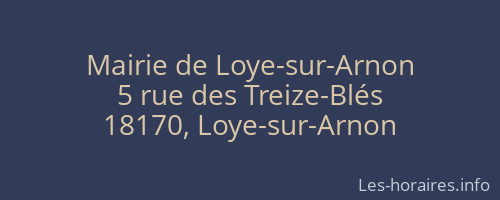 Mairie de Loye-sur-Arnon