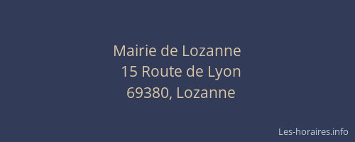 Mairie de Lozanne