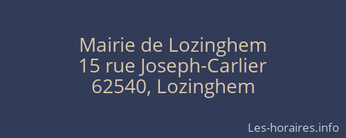 Mairie de Lozinghem
