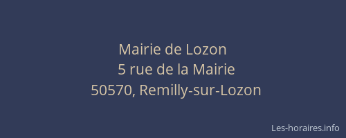 Mairie de Lozon