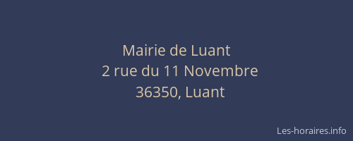 Mairie de Luant