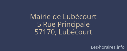 Mairie de Lubécourt