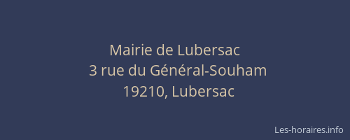 Mairie de Lubersac