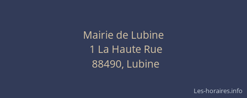 Mairie de Lubine
