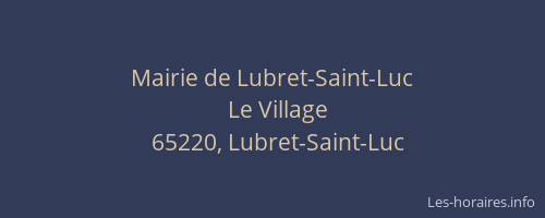 Mairie de Lubret-Saint-Luc