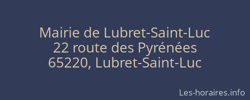 Mairie de Lubret-Saint-Luc