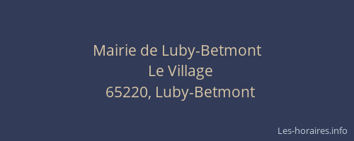Mairie de Luby-Betmont