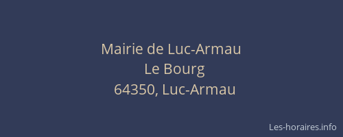 Mairie de Luc-Armau
