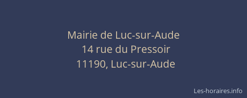 Mairie de Luc-sur-Aude
