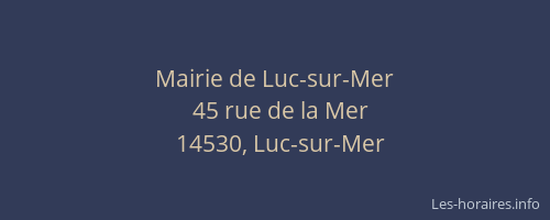 Mairie de Luc-sur-Mer