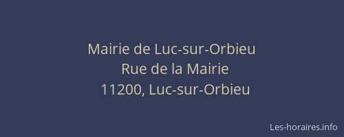 Mairie de Luc-sur-Orbieu