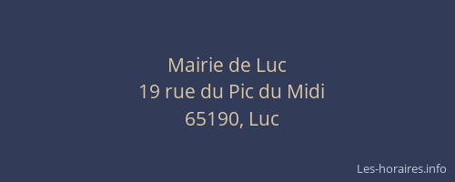 Mairie de Luc