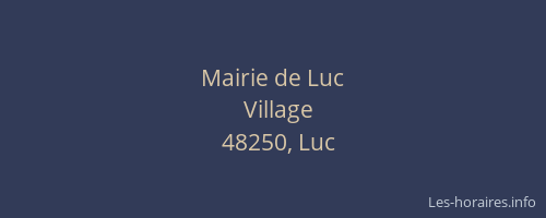 Mairie de Luc