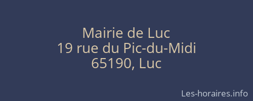 Mairie de Luc