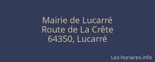 Mairie de Lucarré