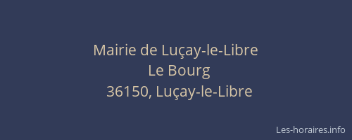 Mairie de Luçay-le-Libre