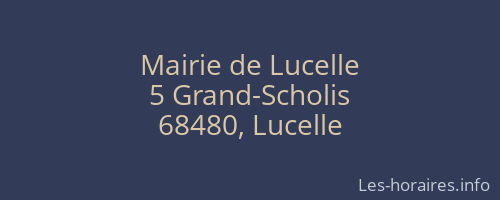Mairie de Lucelle