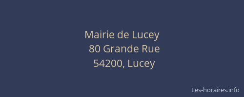 Mairie de Lucey