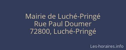 Mairie de Luché-Pringé