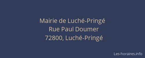 Mairie de Luch&eacute;-Pring&eacute;