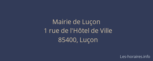 Mairie de Luçon