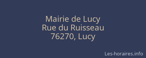Mairie de Lucy