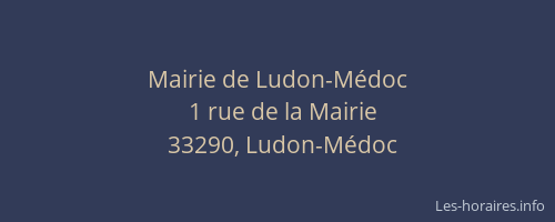 Mairie de Ludon-M&eacute;doc