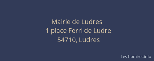 Mairie de Ludres