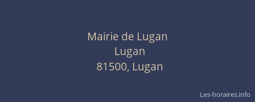 Mairie de Lugan