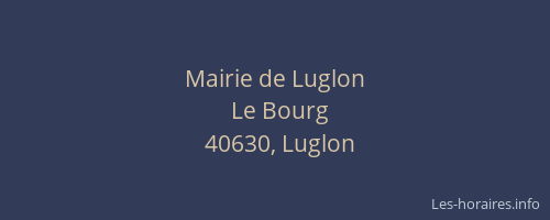 Mairie de Luglon