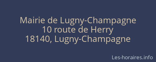 Mairie de Lugny-Champagne