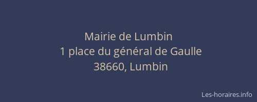 Mairie de Lumbin